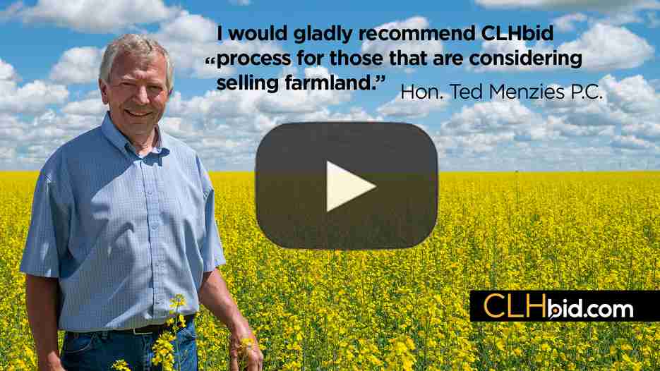 Watch the Hon. Ted Menzies describing why he chose CLHbid.com to sell his 45 year old family farm.